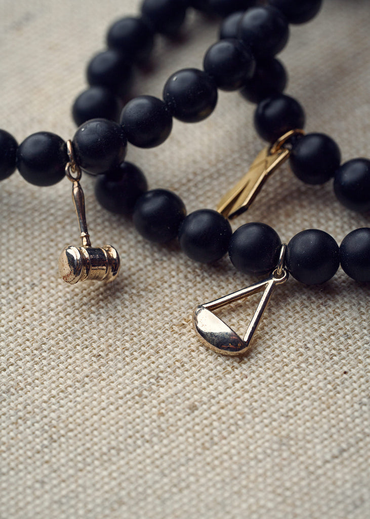 Le Maillet | Bracelet de billes d'onyx